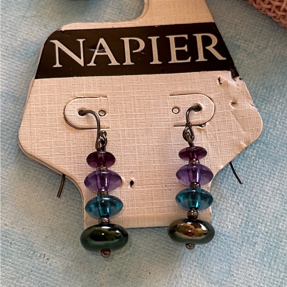 Napier Multicolor Beaded Earrings